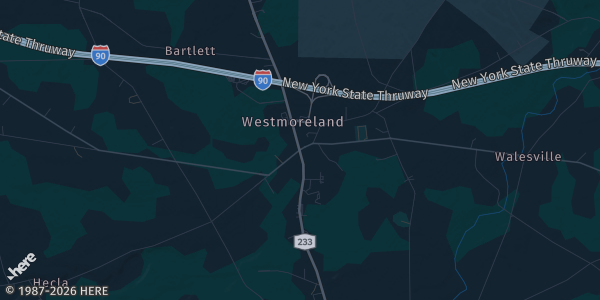 Map of Westmoreland, NY. The exact address of Elevate CNY is not known, so the map shows the area rather than a specific building.