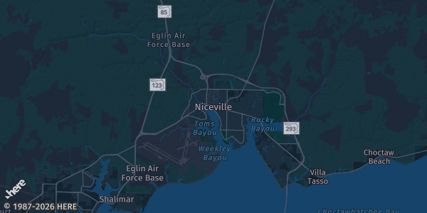 Map of Niceville, FL. The exact address of this venue is not known, so the map shows the area rather than a specific building.