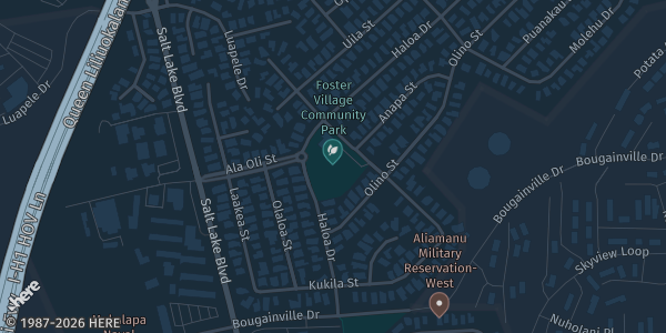 Map showing Oahu Veteran Center in Honolulu, HI.
