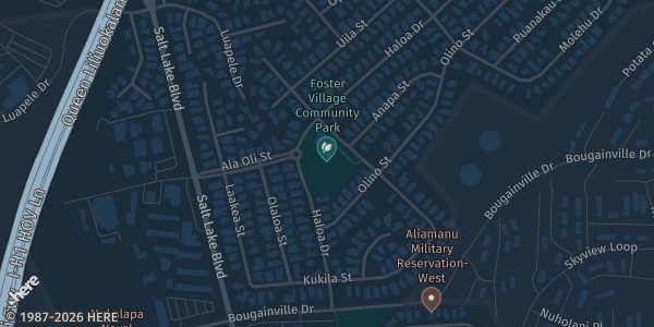Map showing Oahu Veteran Center in Honolulu, HI.