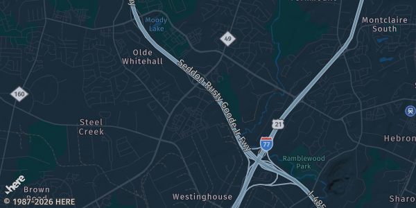 Map of Embassy Suites by Hilton Charlotte Ayrsley Charlotte, NC. The exact address of 9:00 AM - 4:00 PM is not known, so the map shows the area rather than a specific building.