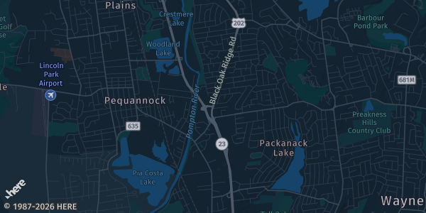 Map of Wayne, NJ. The exact address of Wayne PAL is not known, so the map shows the area rather than a specific building.