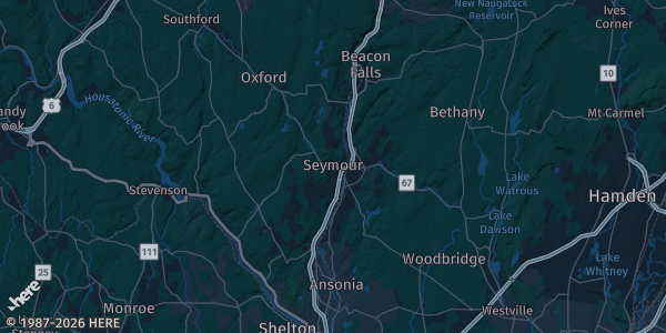 Map of Seymour, CT. The exact address of this venue is not known, so the map shows the area rather than a specific building.