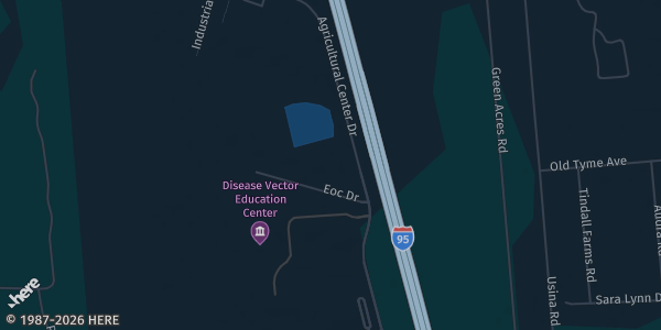 Map of St. Augustine, FL. The exact address of St. Johns County Agricultural Center is not known, so the map shows the area rather than a specific building.