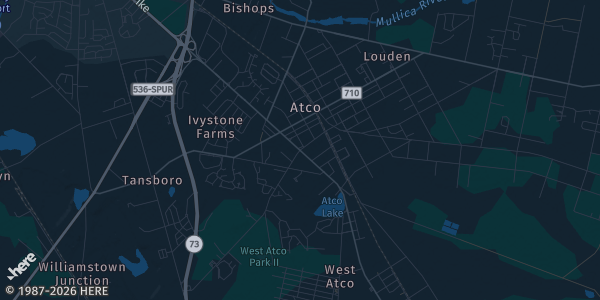 Map of Waterford, NJ. The exact address of Waterford Elementary School is not known, so the map shows the area rather than a specific building.