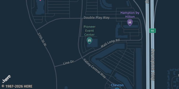 Map showing AV Fair & Event Center in Lancaster, CA.