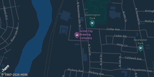 Map showing Grind City Brewing Company in Memphis, TN.