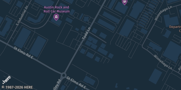Map showing Kenny's Collectibles in Austin, TX.