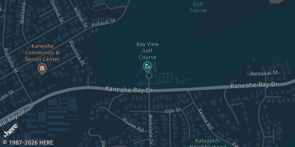 Map showing Bayview Golf Course in Kaneohe, HI.