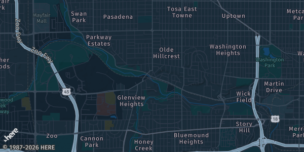 Map of Wauwatosa, WI. The exact address of DAVE & BUSTERS is not known, so the map shows the area rather than a specific building.