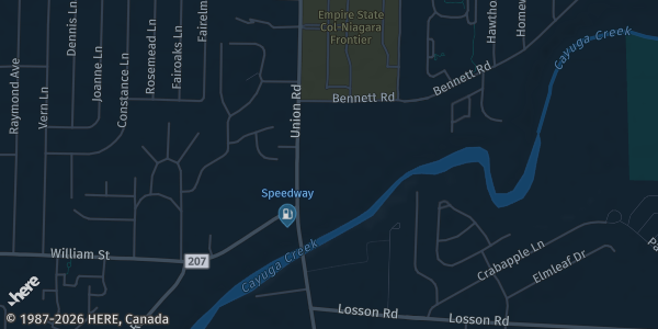 Map of Cheektowaga, NY. The exact address of Knights of Columbus Cheektowaga is not known, so the map shows the area rather than a specific building.