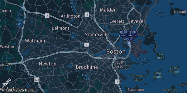 Map of Cambridge, MA. The exact address of American Legion Post 91 is not known, so the map shows the area rather than a specific building.
