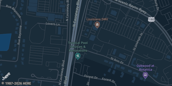 Map showing Loft18 Mandeville in Mandeville, LA.