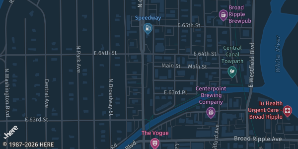 Map showing American Legion in Indianapolis, IN.