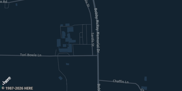 Map showing Pisgah High School in Brandon, MS.
