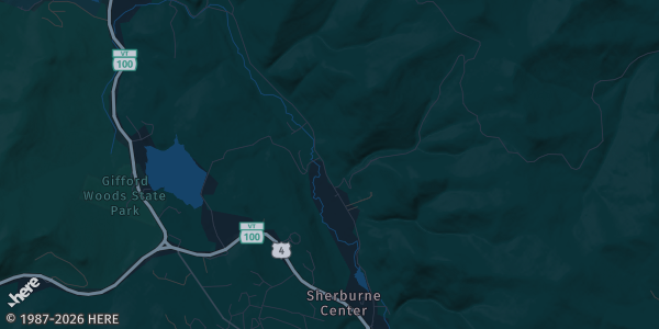 Map of Killington, VT. The exact address of Killington Grand Resort Hotel is not known, so the map shows the area rather than a specific building.