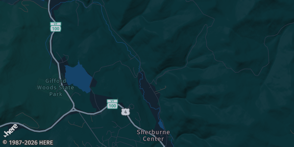 Map of Killington, VT. The exact address of Killington Grand Resort Hotel is not known, so the map shows the area rather than a specific building.