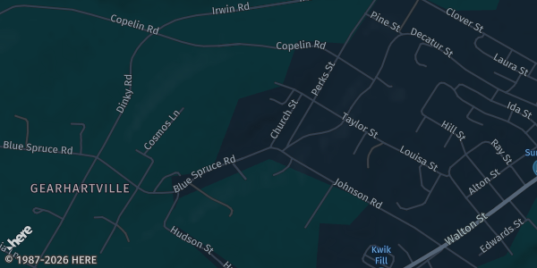 Map of Philipsburg, PA. The exact address of Gearhartville Sportsman’s Club is not known, so the map shows the area rather than a specific building.