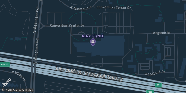 Map showing Renaissance Schaumburg Hotel and Convention Center in IL.