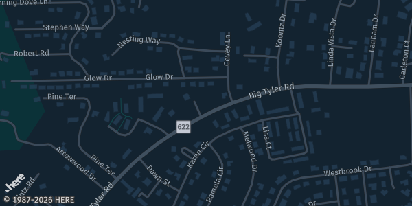Map showing Tyler Mountain Community Center in WV.