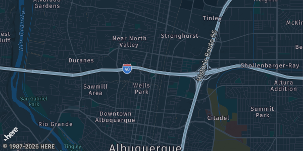 Map of Albuquerque, NM. The exact address of CJ Sports & Collectibles — Cottonwood Mall is not known, so the map shows the area rather than a specific building.