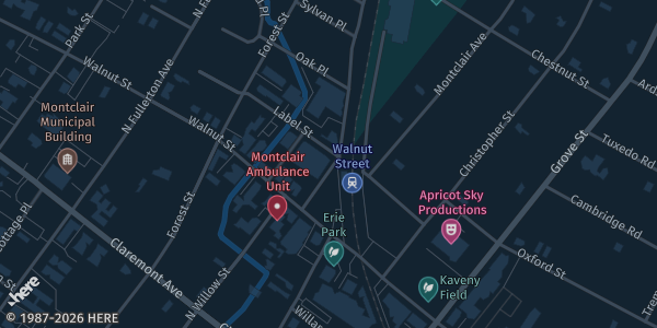 Map showing Centercourt Montclair in Montclair, NJ.