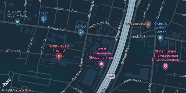Map showing Karate USA in Staten Island, NY.