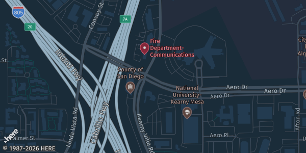 Map showing Four Points by Sheraton San Diego in San Diego, CA.