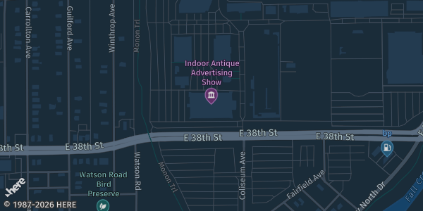 Map showing Indiana State Fairgrounds & Event Center in Indianapolis, IN.