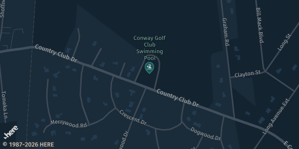 Map showing American Legion in Conway, SC.