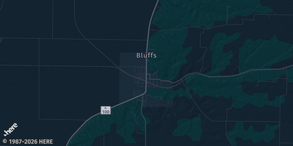 Map of Council Bluffs, IL. The exact address of Mid America Center is not known, so the map shows the area rather than a specific building.