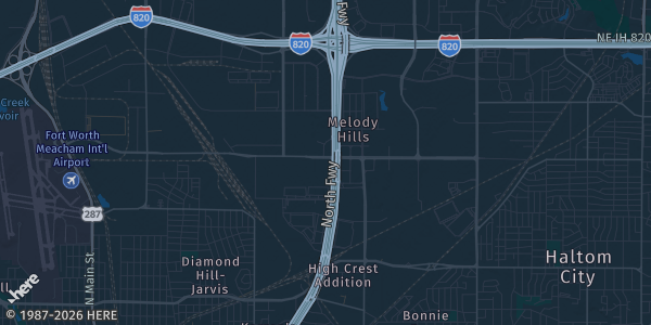 Map of Fort Worth, TX. The exact address of Radisson Hotel Fort Worth North–Fossil Creek is not known, so the map shows the area rather than a specific building.