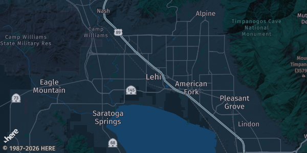 Map of Lehi, UT. The exact address of Croma TCG Lehi is not known, so the map shows the area rather than a specific building.