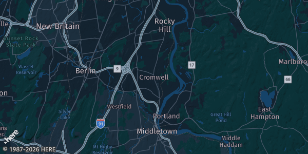 Map of Cromwell, CT. The exact address of this venue is not known, so the map shows the area rather than a specific building.