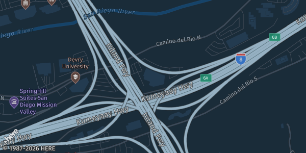 Map showing Dave & Busters in San Diego, CA.