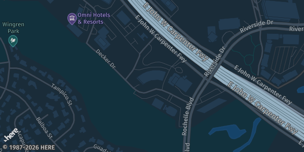 Map showing Marriott Dallas Las Colinas in Irving, TX.