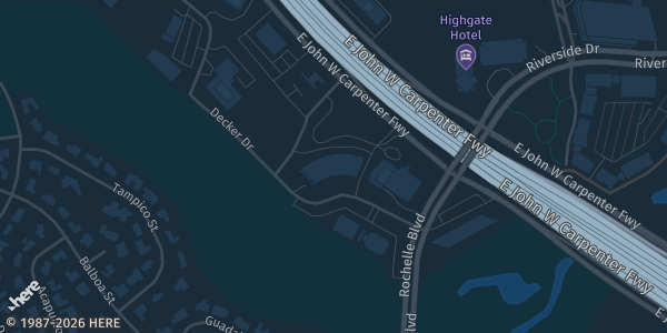 Map showing Marriott Dallas Las Colinas in Irving, TX.