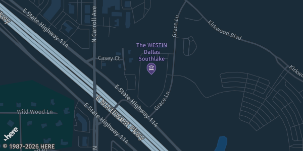 Map showing The Westin Dallas Southlake in Southlake, TX.