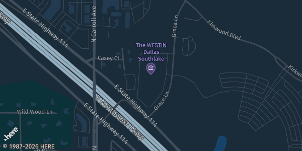 Map showing The Westin Dallas Southlake in Southlake, TX.
