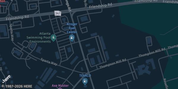 Map showing the venue in Flowery Branch, GA.