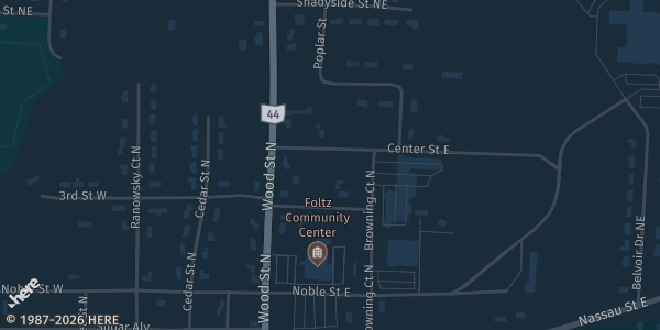 Map showing Smith Gym in East Canton, OH.