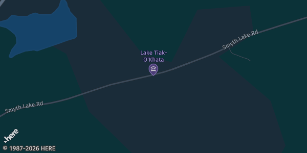 Map showing Lake Tiak-O’Khata Resort in Louisville, MS.