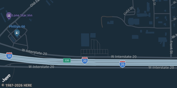 Map showing Myrtle Wilks Community Center in Cisco, TX.