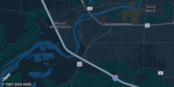 Map of Eau Claire, WI. The exact address of Best Western Plus Conference Center is not known, so the map shows the area rather than a specific building.