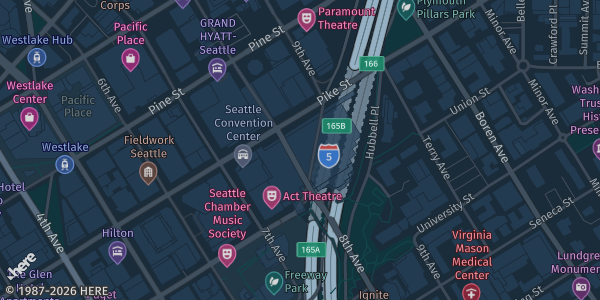 Map showing the venue in St Seattle, WA.