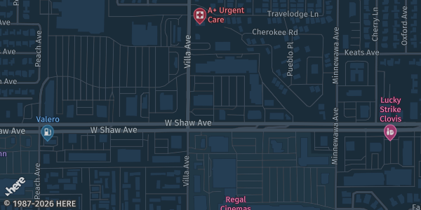 Map showing Ender's Games in Clovis, CA.