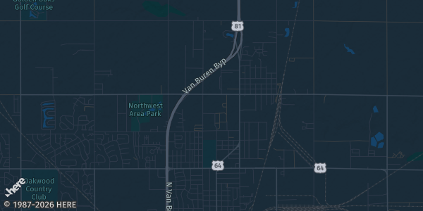 Map of Enid, OK. The exact address of Enid Cards and Collectibles Expo is not known, so the map shows the area rather than a specific building.