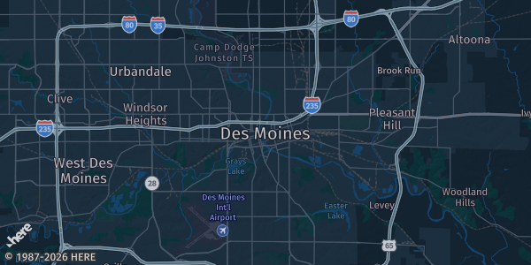 Map of Des Moines, IA. The exact address of Euclid TCG & Collectibles Showroom is not known, so the map shows the area rather than a specific building.