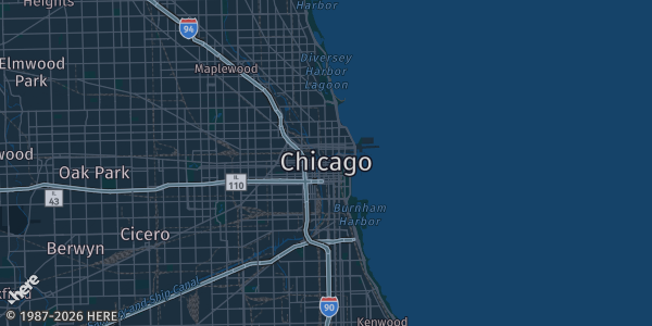 Map of Chicago, IL. The exact address of this venue is not known, so the map shows the area rather than a specific building.