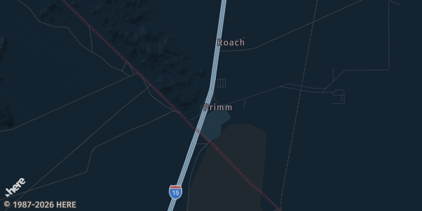 Map of Primm, NV. The exact address of Sanithrift Primm is not known, so the map shows the area rather than a specific building.